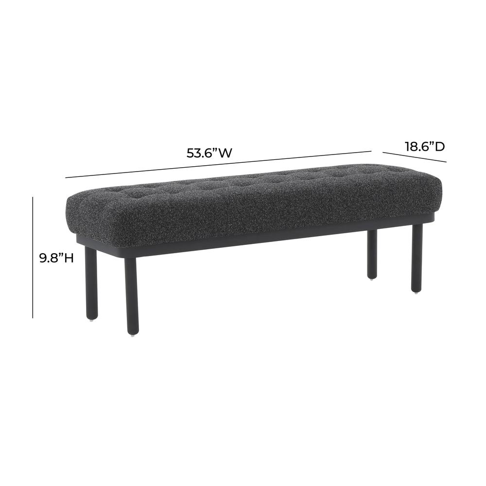 Olivia Black Boucle Bench. Picture 5