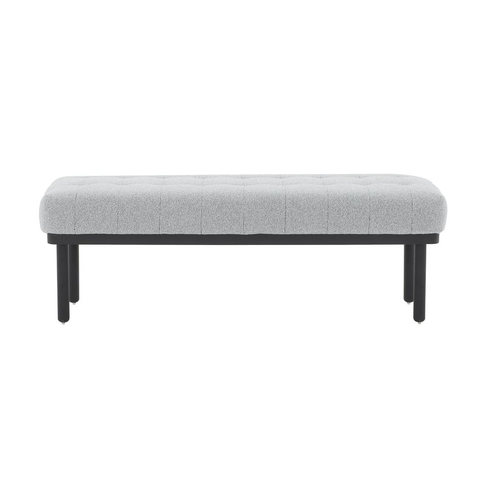 Olivia Grey Boucle Bench. Picture 2