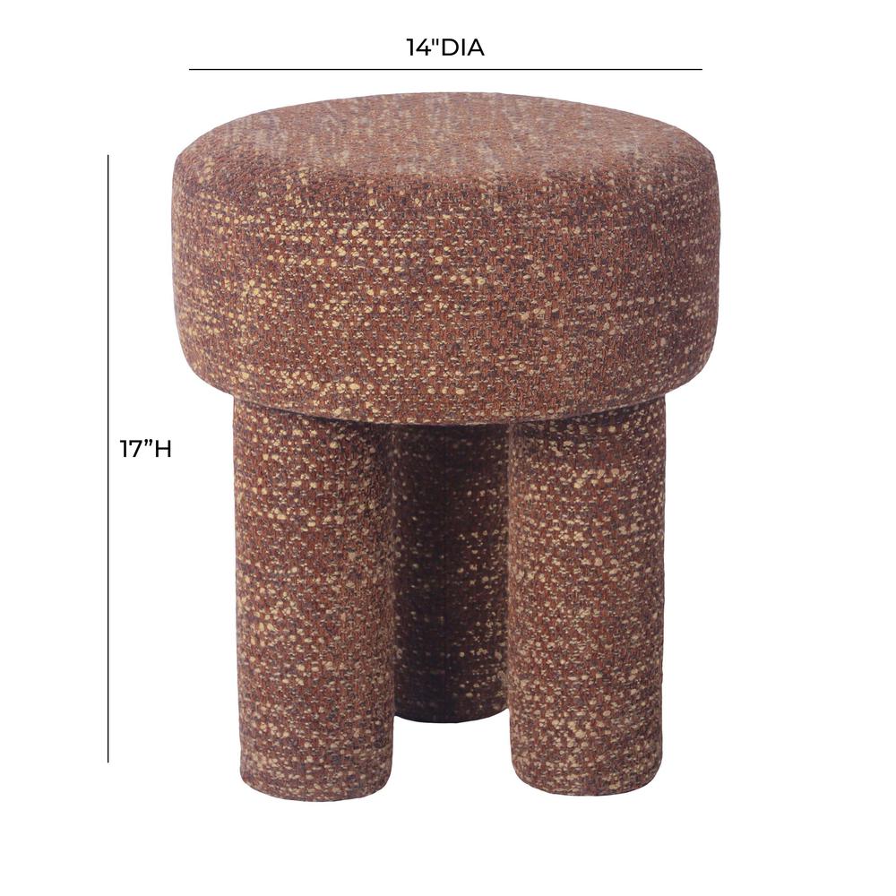 Claire Sedona Brown Knubby Stool. Picture 6