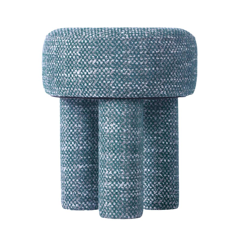 Claire Teal Knubby Stool. Picture 3