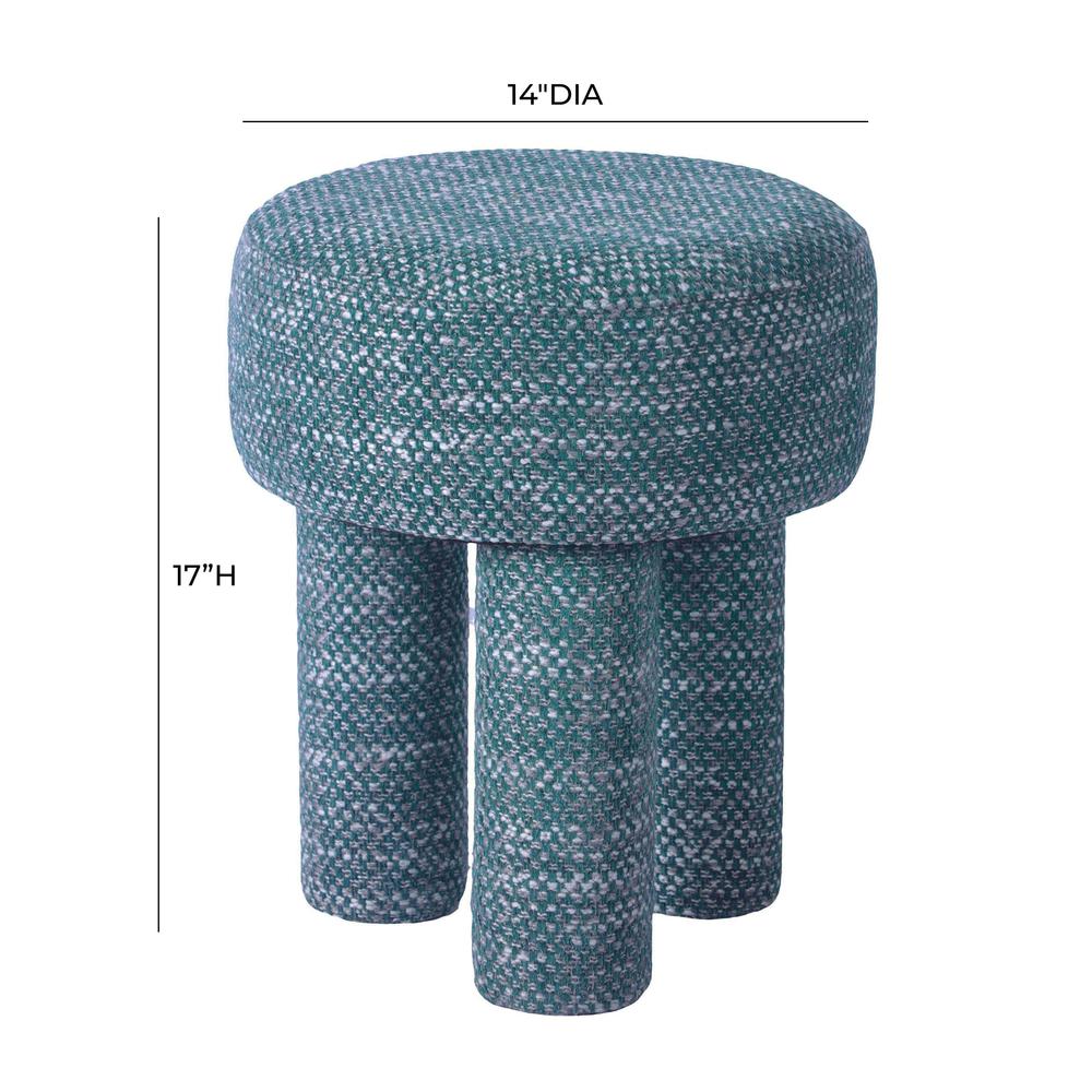Claire Teal Knubby Stool. Picture 6
