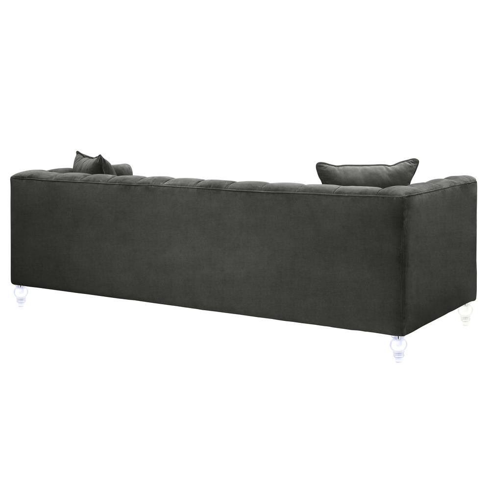 Bea Grey Velvet Sofa. Picture 4