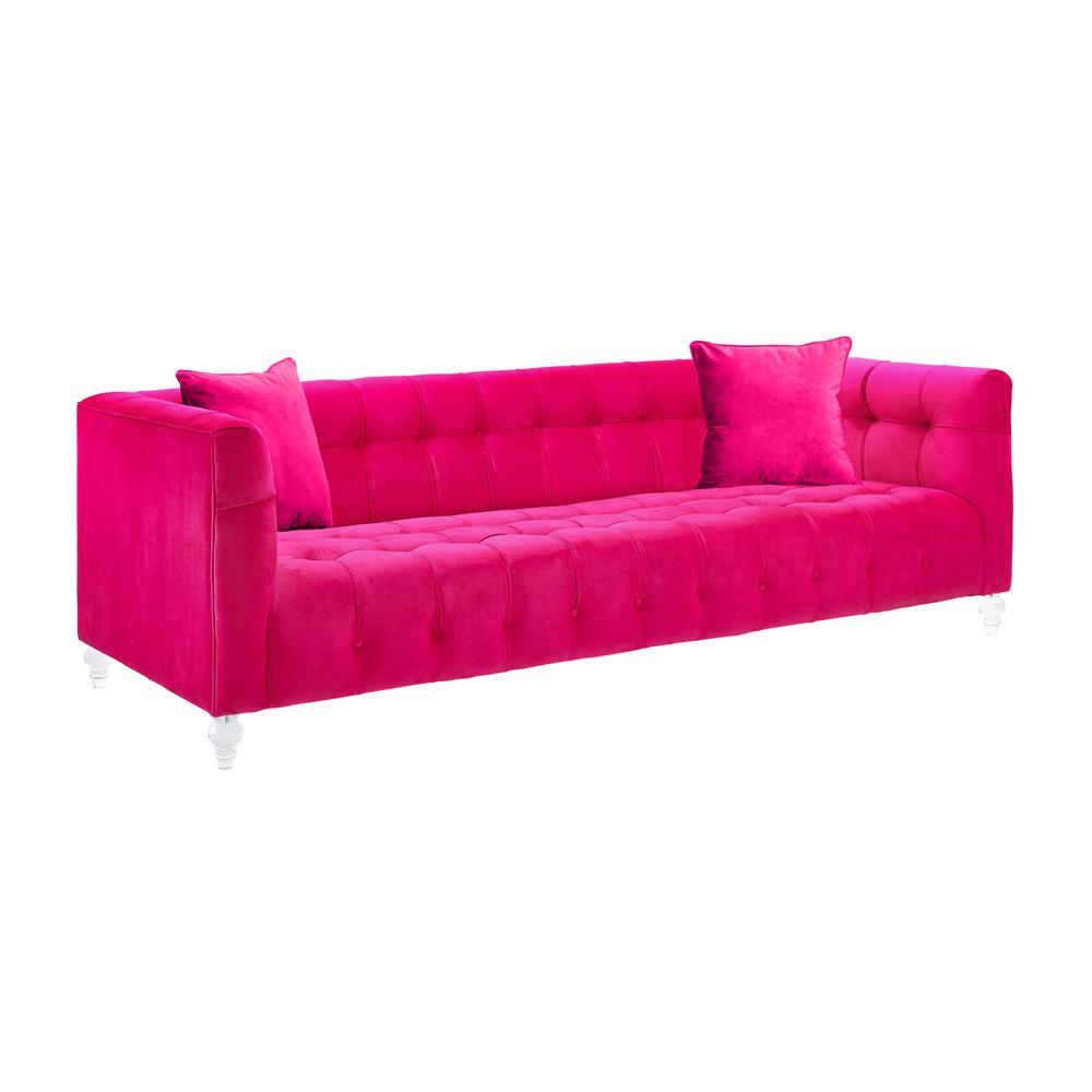 Bea Pink Velvet Sofa. Picture 2