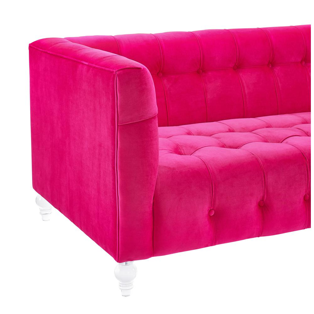 Bea Pink Velvet Sofa. Picture 4