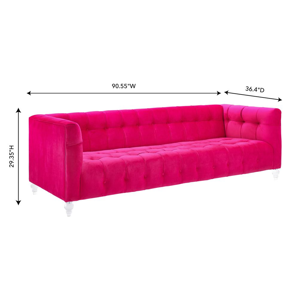 Bea Pink Velvet Sofa. Picture 5