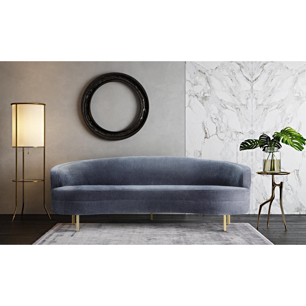 Baila Grey Velvet Sofa. Picture 2