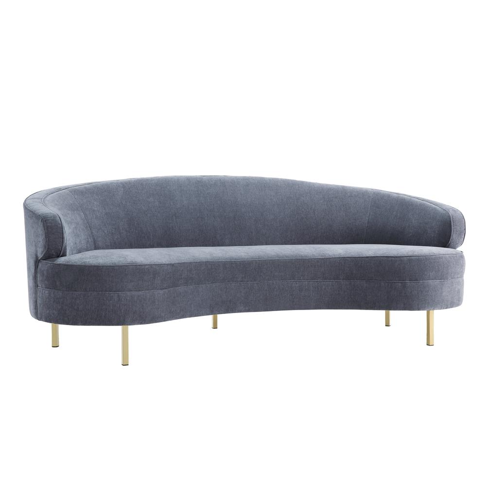 Baila Grey Velvet Sofa. Picture 1
