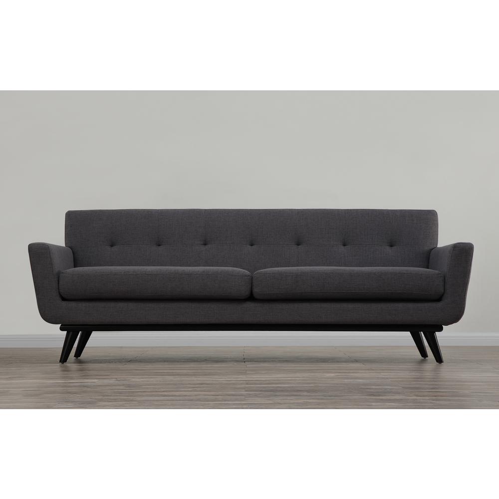 James Grey Linen Sofa. Picture 5