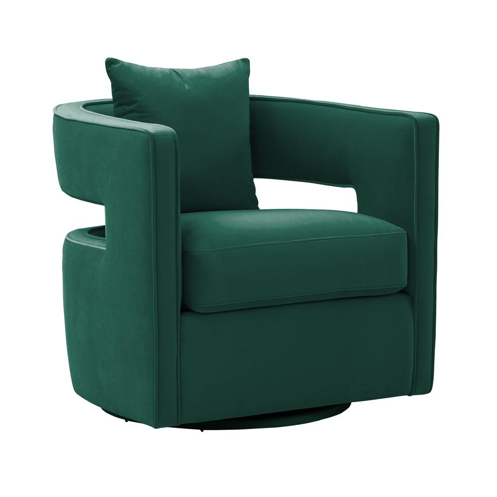 Elegant Forest Green Swivel Chair, Belen Kox. Picture 1