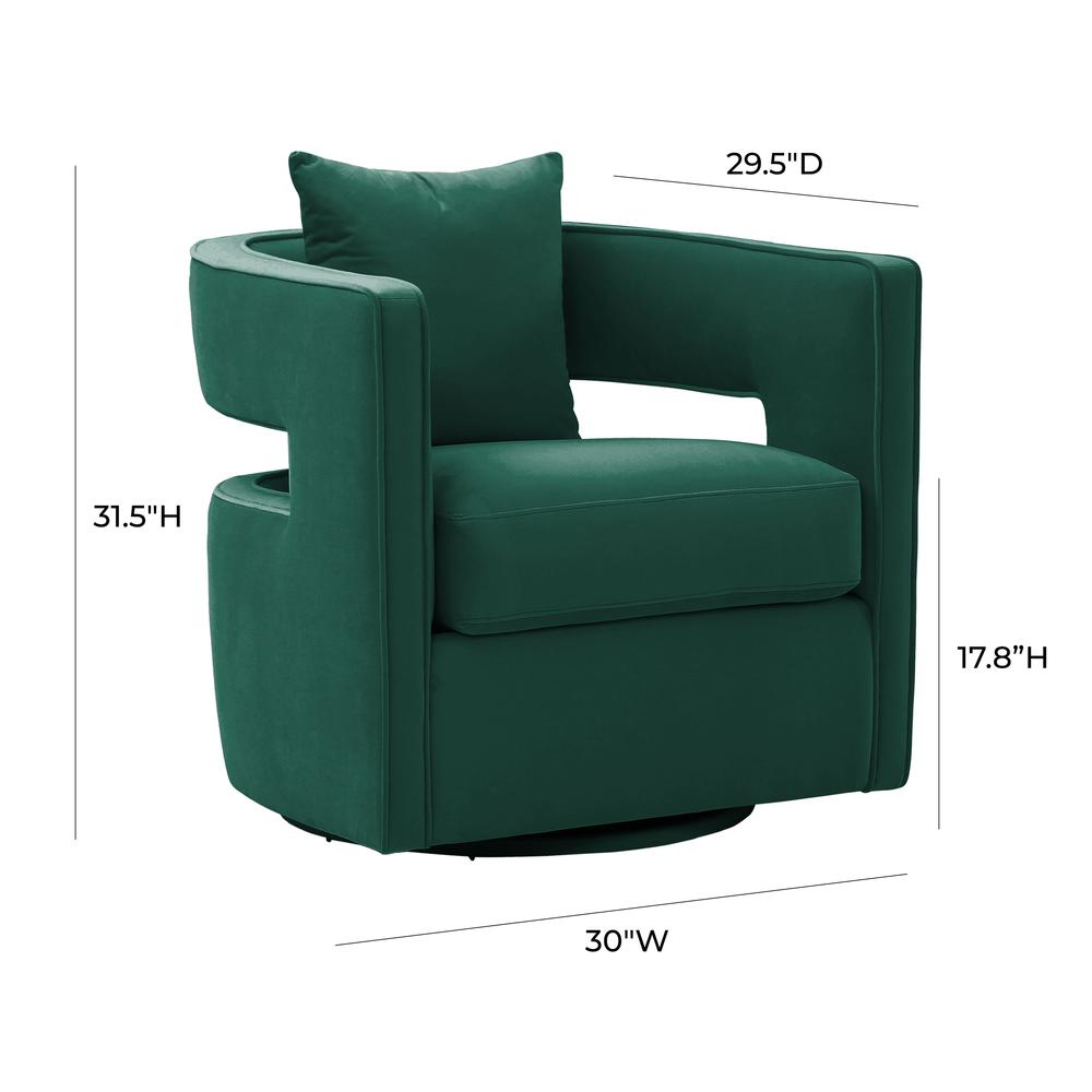 Elegant Forest Green Swivel Chair, Belen Kox. Picture 3