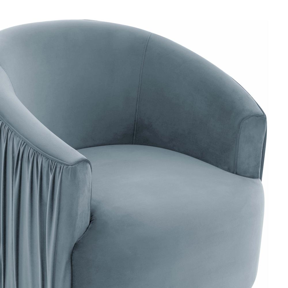 London Blue Pleated Swivel Chair. Picture 8