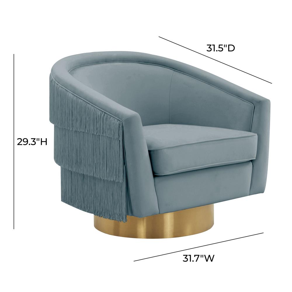 Plush Velvet Swivel Chair with Gold Base, Belen Kox. Picture 3