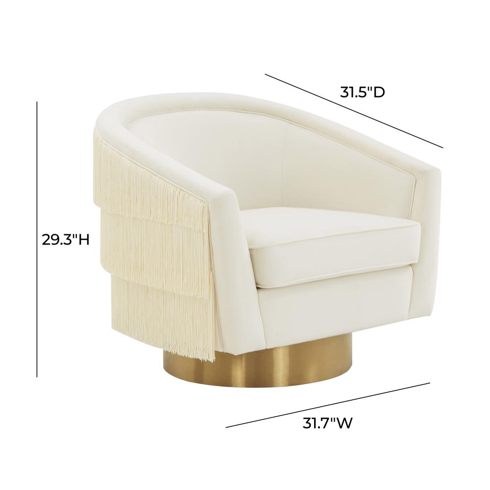 Flapper Cream Swivel Chair. Picture 3