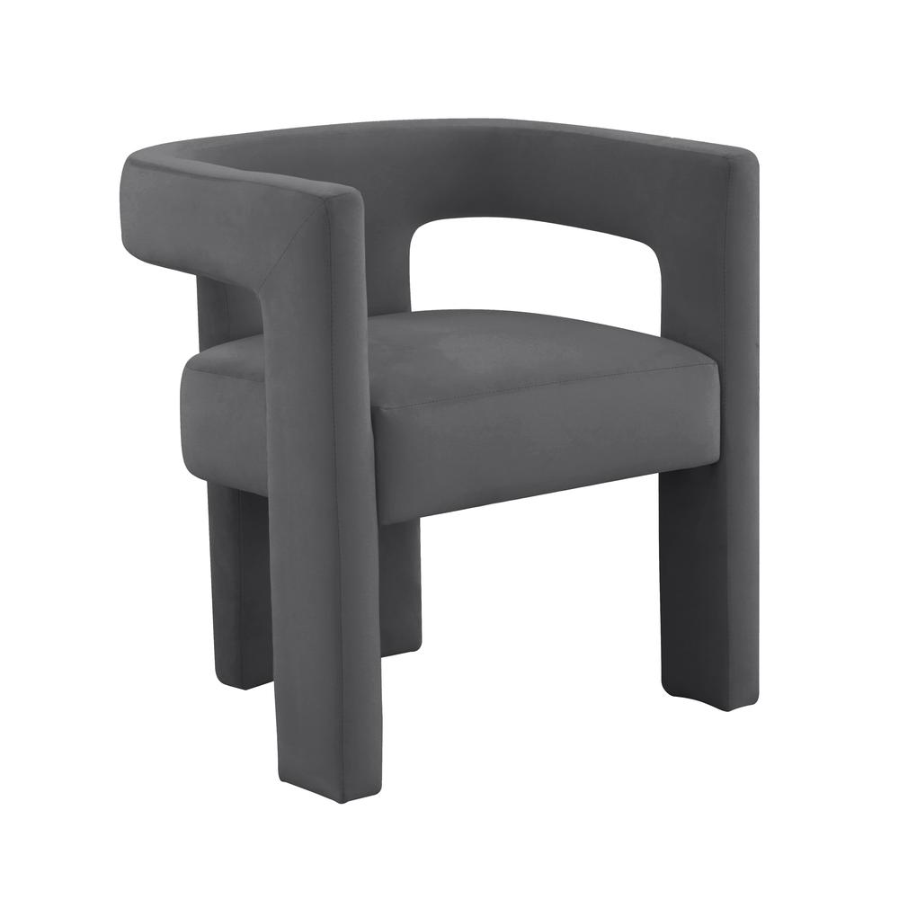 Sloane Dark Grey Velvet Chair. Picture 1