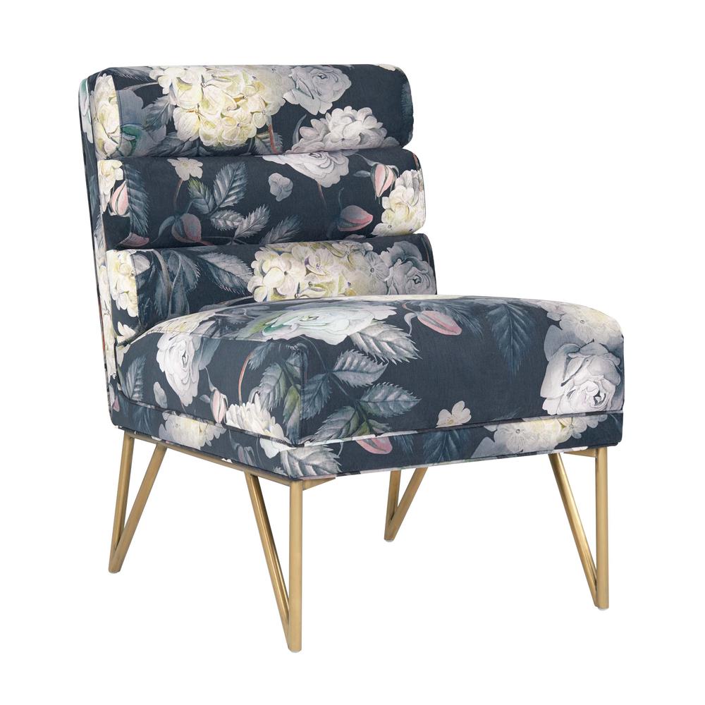 Kelly Floral Velvet Chair. Picture 3