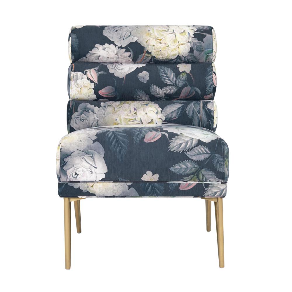 Kelly Floral Velvet Chair. Picture 4