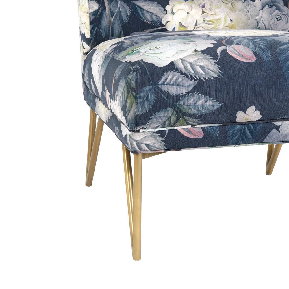 Kelly Floral Velvet Chair. Picture 6