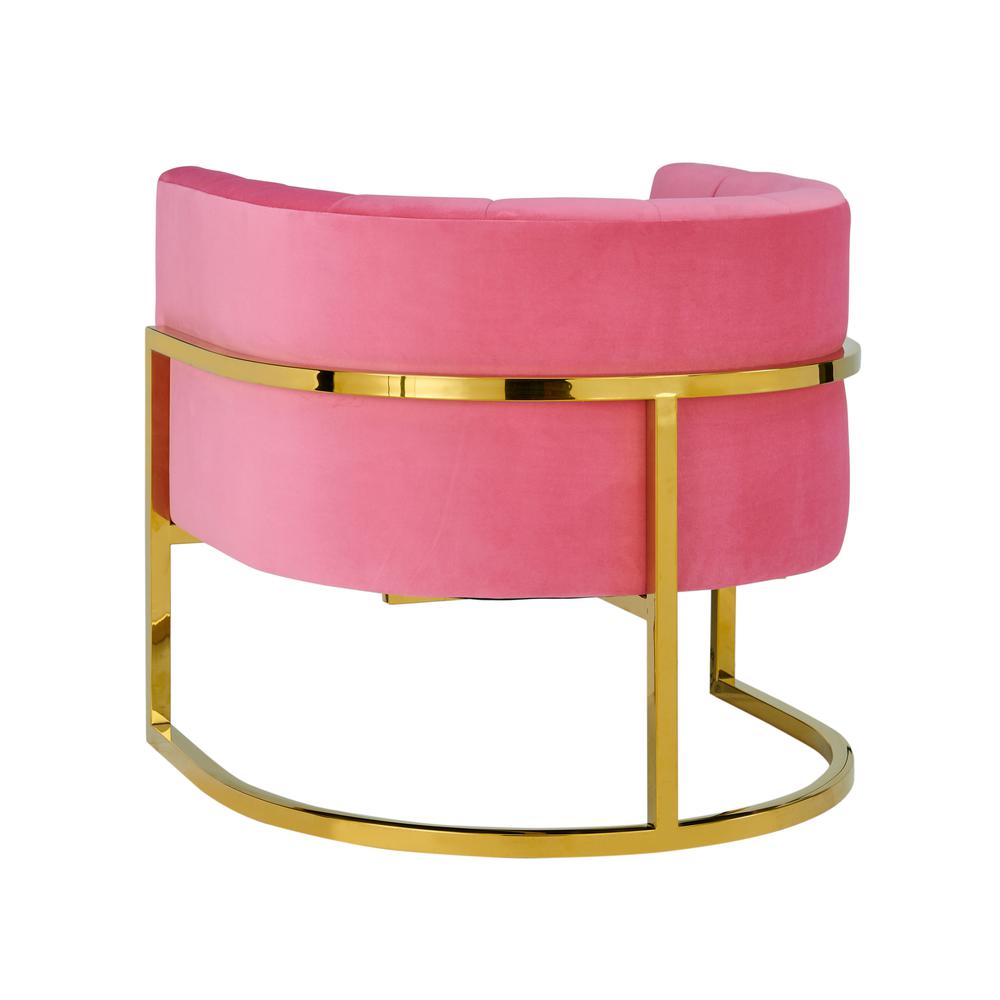 Magnolia Rose Pink Velvet Chair. Picture 5