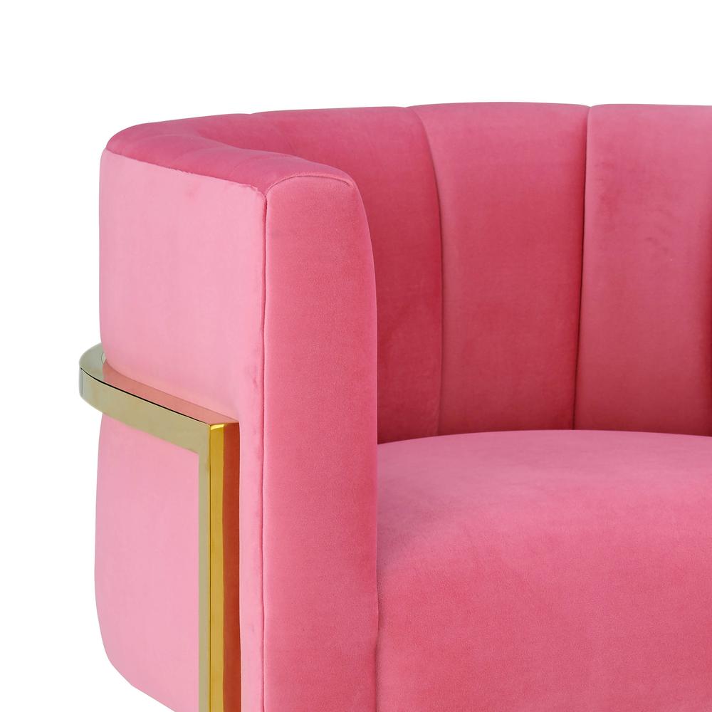 Magnolia Rose Pink Velvet Chair. Picture 6