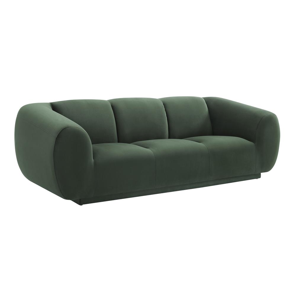 Emmet Forest Green Velvet Sofa. Picture 3