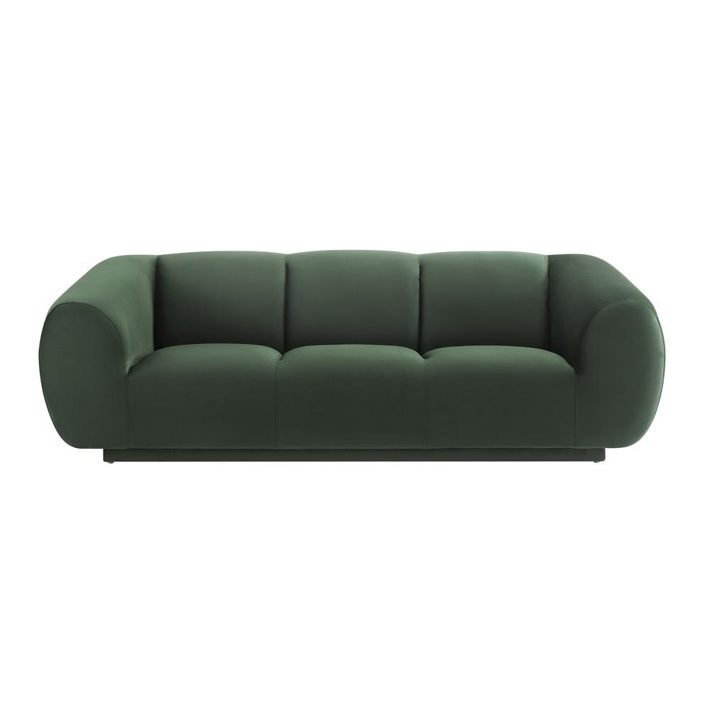 Emmet Forest Green Velvet Sofa. Picture 4