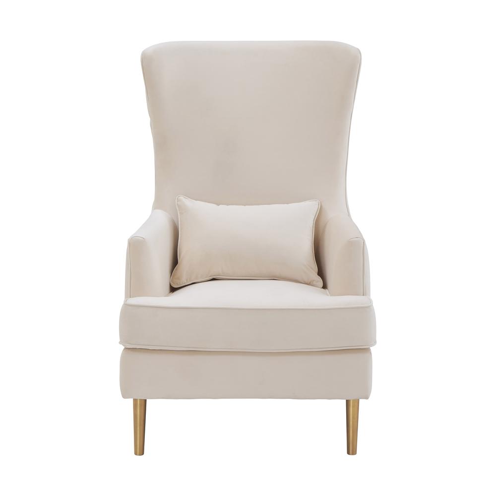Alina Cream Tall Tufted Back Chair. Picture 4