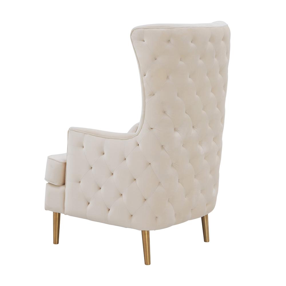 Alina Cream Tall Tufted Back Chair. Picture 6