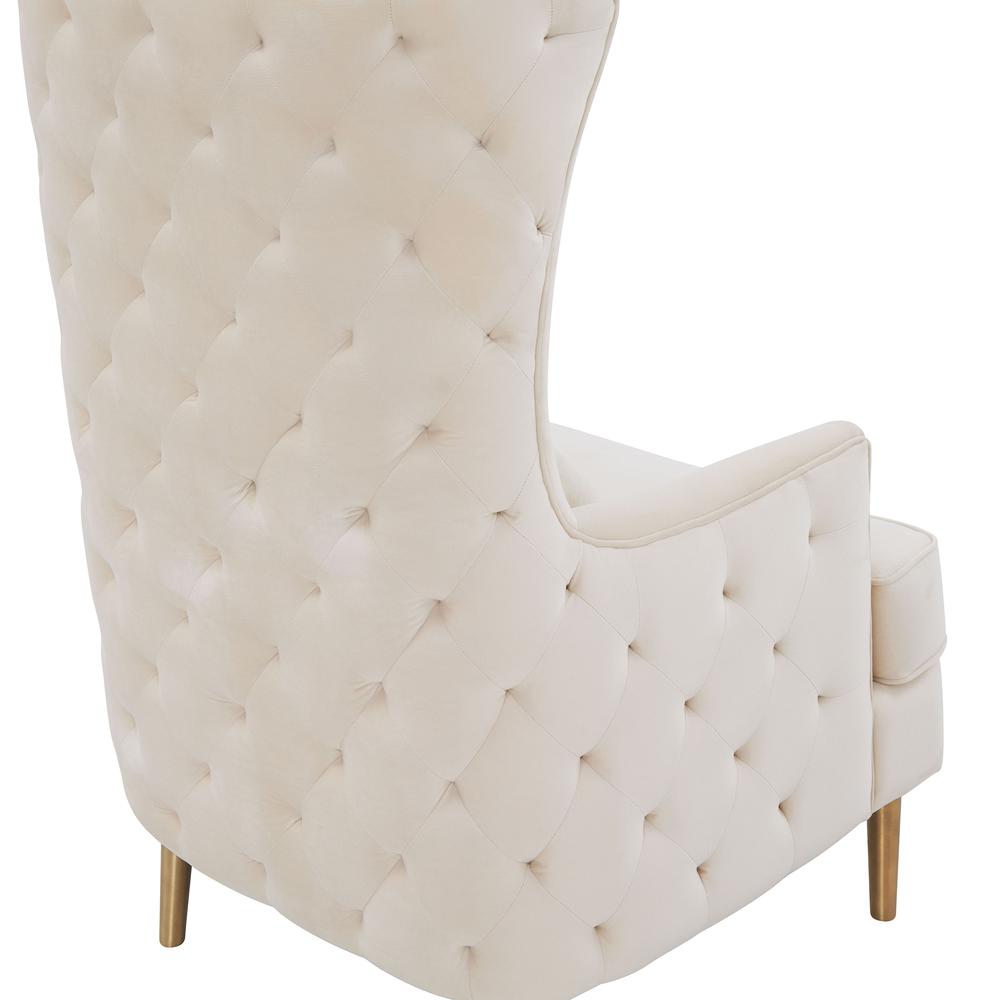 Alina Cream Tall Tufted Back Chair. Picture 7