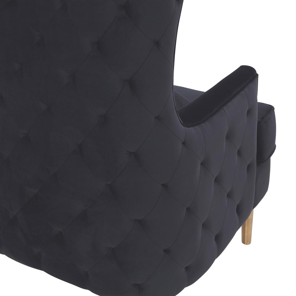 Alina Black Tall Tufted Back Chair. Picture 7