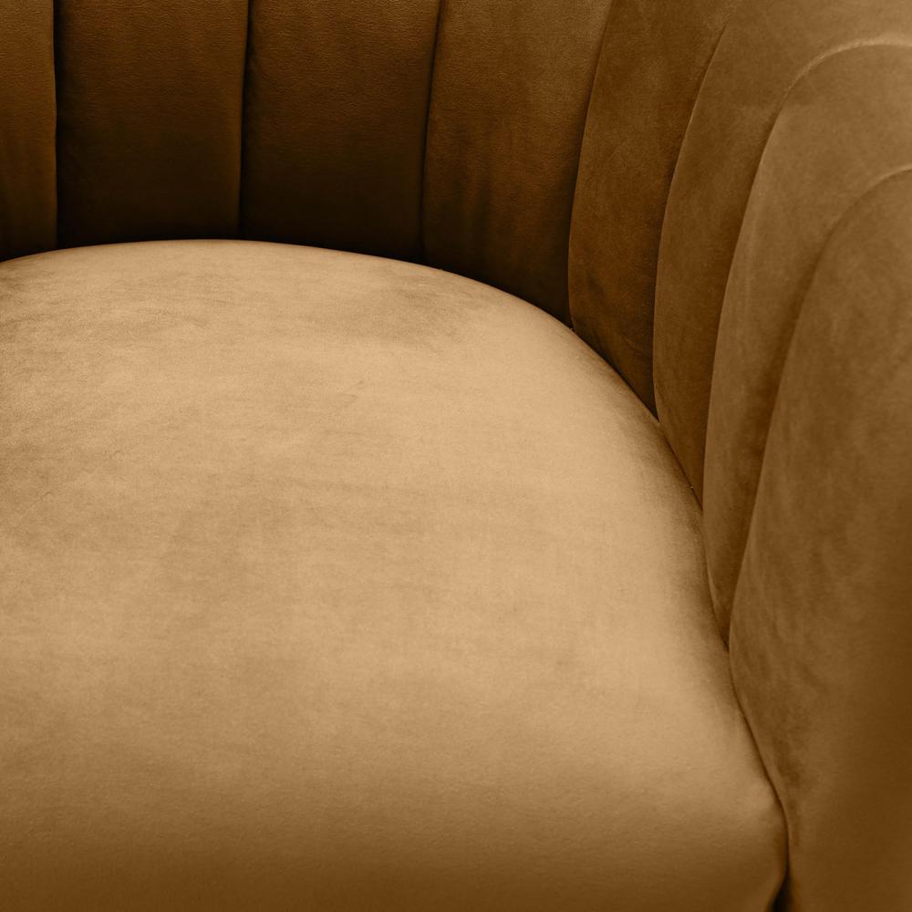 Magnolia Cognac Velvet Chair. Picture 5