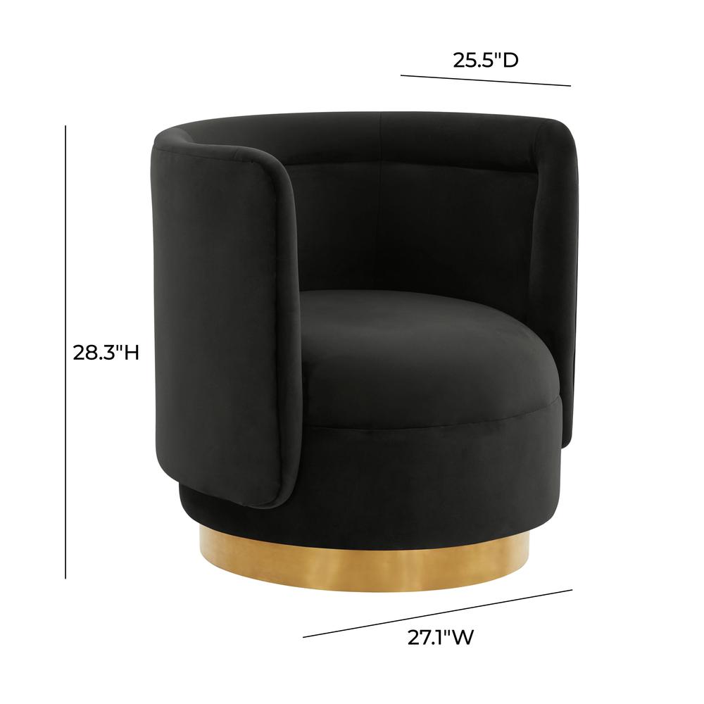 Velvet Swivel Comfort Chair, Belen Kox. Picture 3