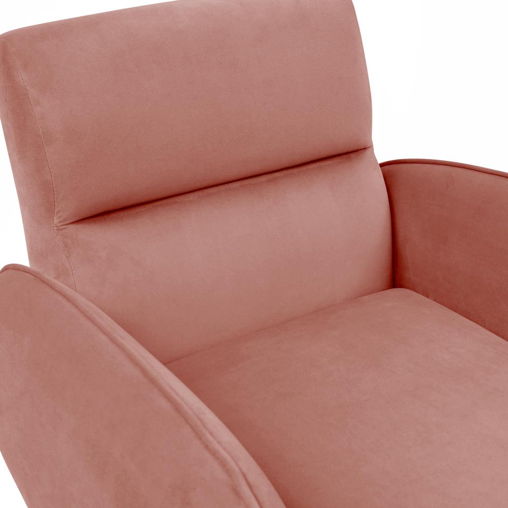 Babe Salmon Velvet Chair. Picture 4