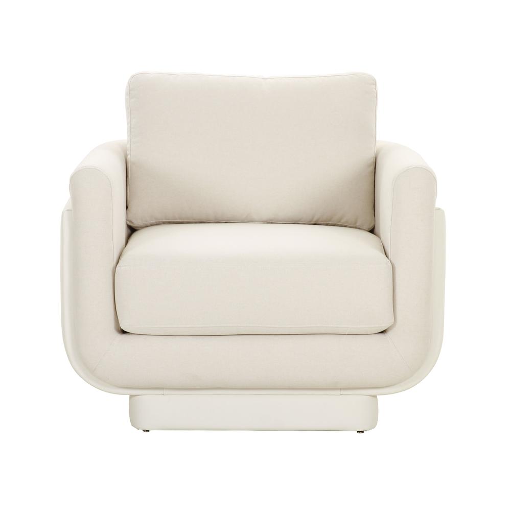 Rhonnie Cream Monotone Armchair. Picture 4
