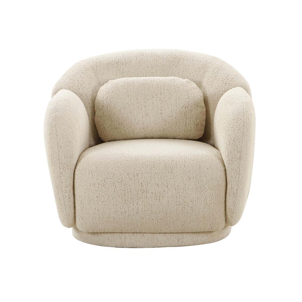 Misty Cream Boucle Accent Chair. Picture 2