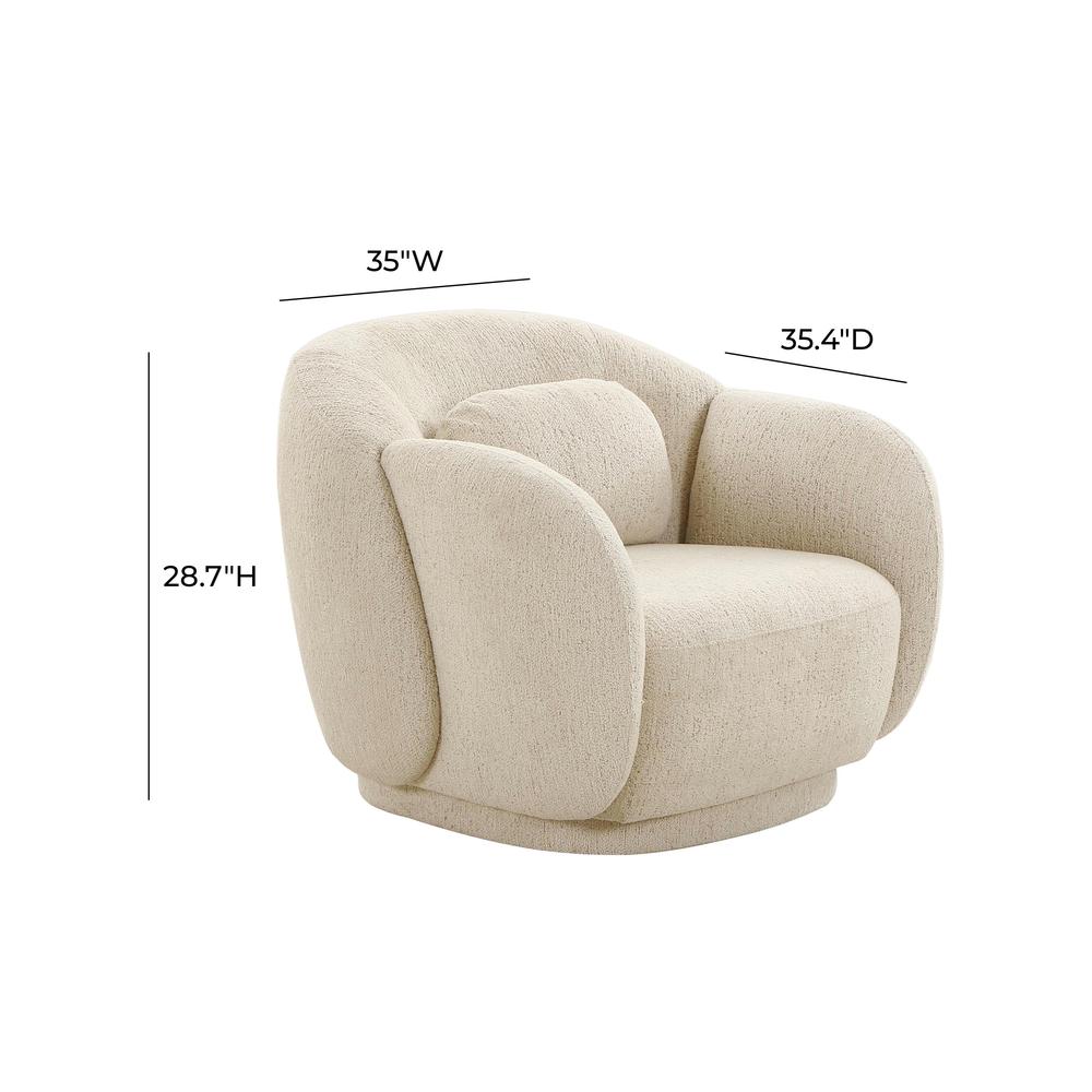 Misty Cream Boucle Accent Chair. Picture 5