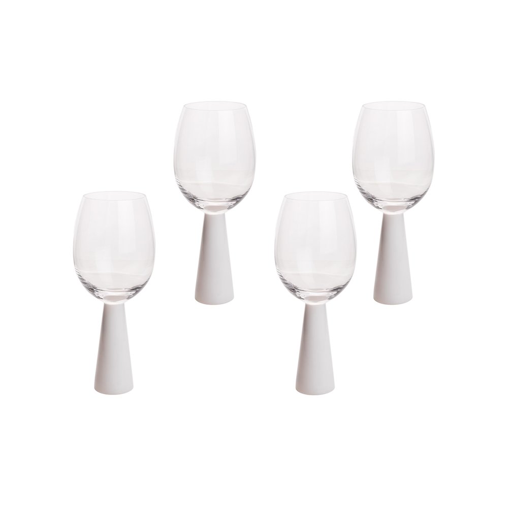 Rose White Wine Glasses - Set of 4. Picture 3