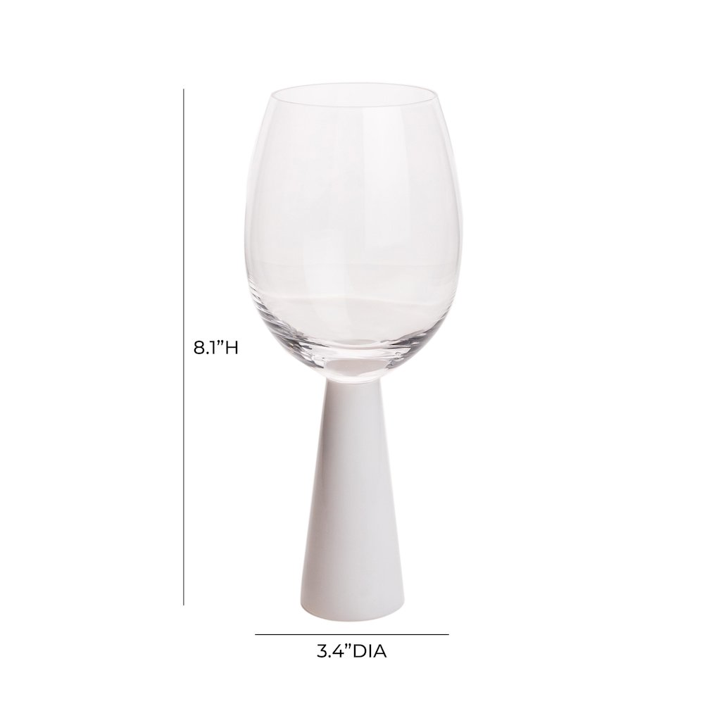 Rose White Wine Glasses - Set of 4. Picture 7