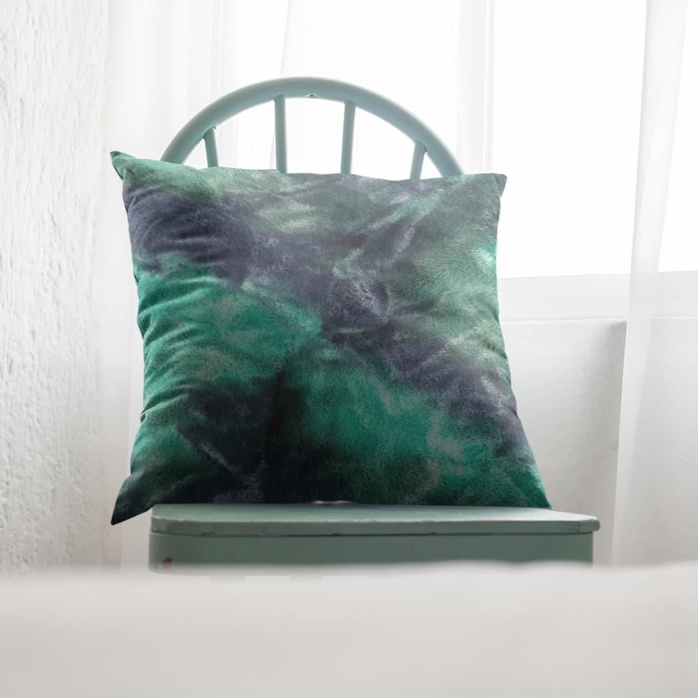 Plutus Green Blue Northern Lights Animal Faux Fur Luxury Throw Pillow, Double sided  12" x 20". Picture 6