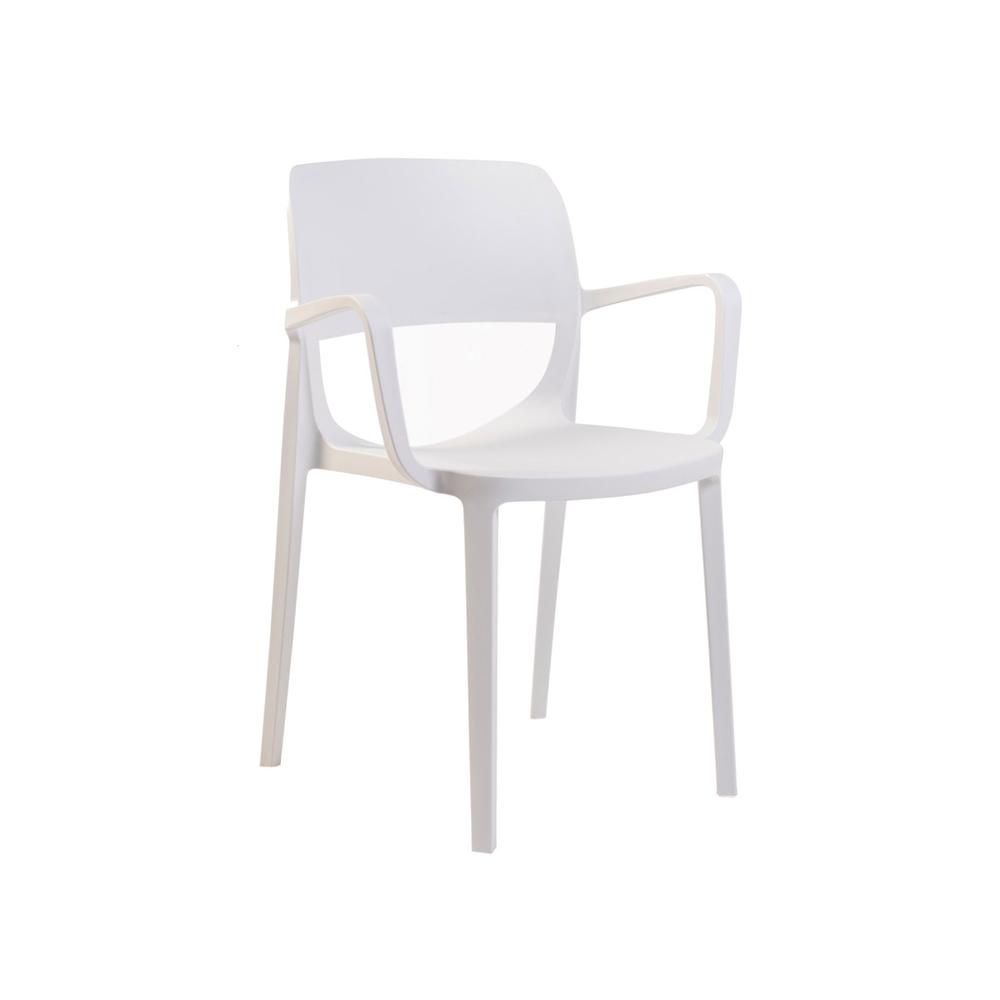 Bella Set of 4 Stackable Armchair-White. Picture 2