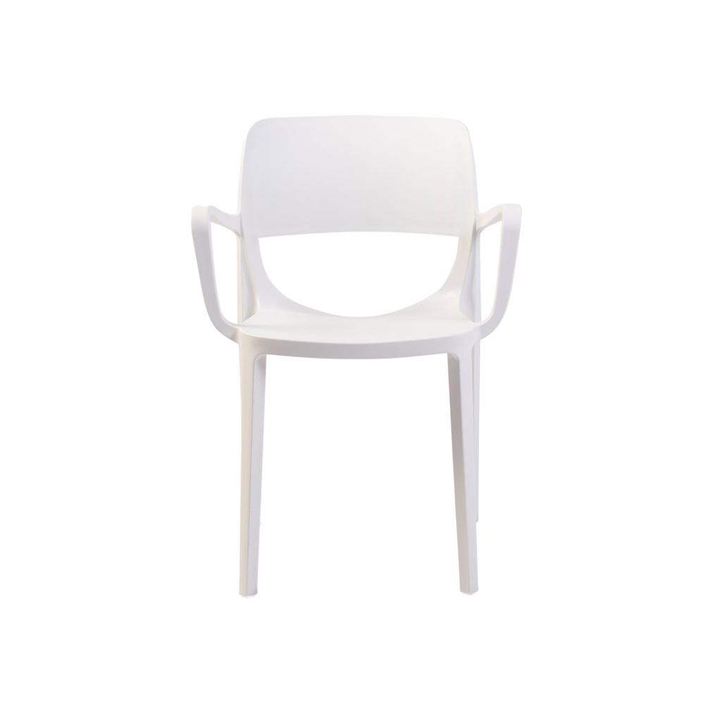 Bella Set of 4 Stackable Armchair-White. Picture 3