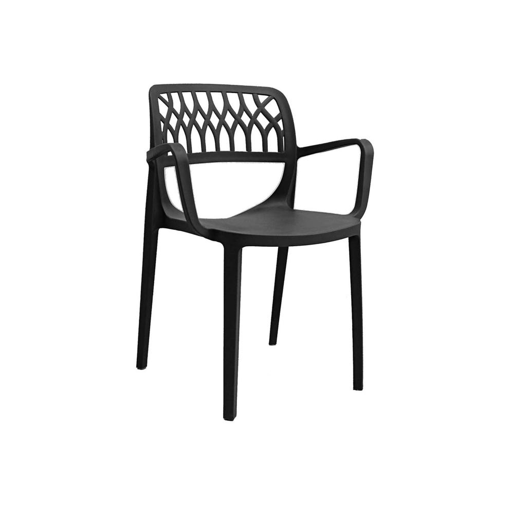 Elsa Set of 4 Stackable Armchair-Anthracite. Picture 2