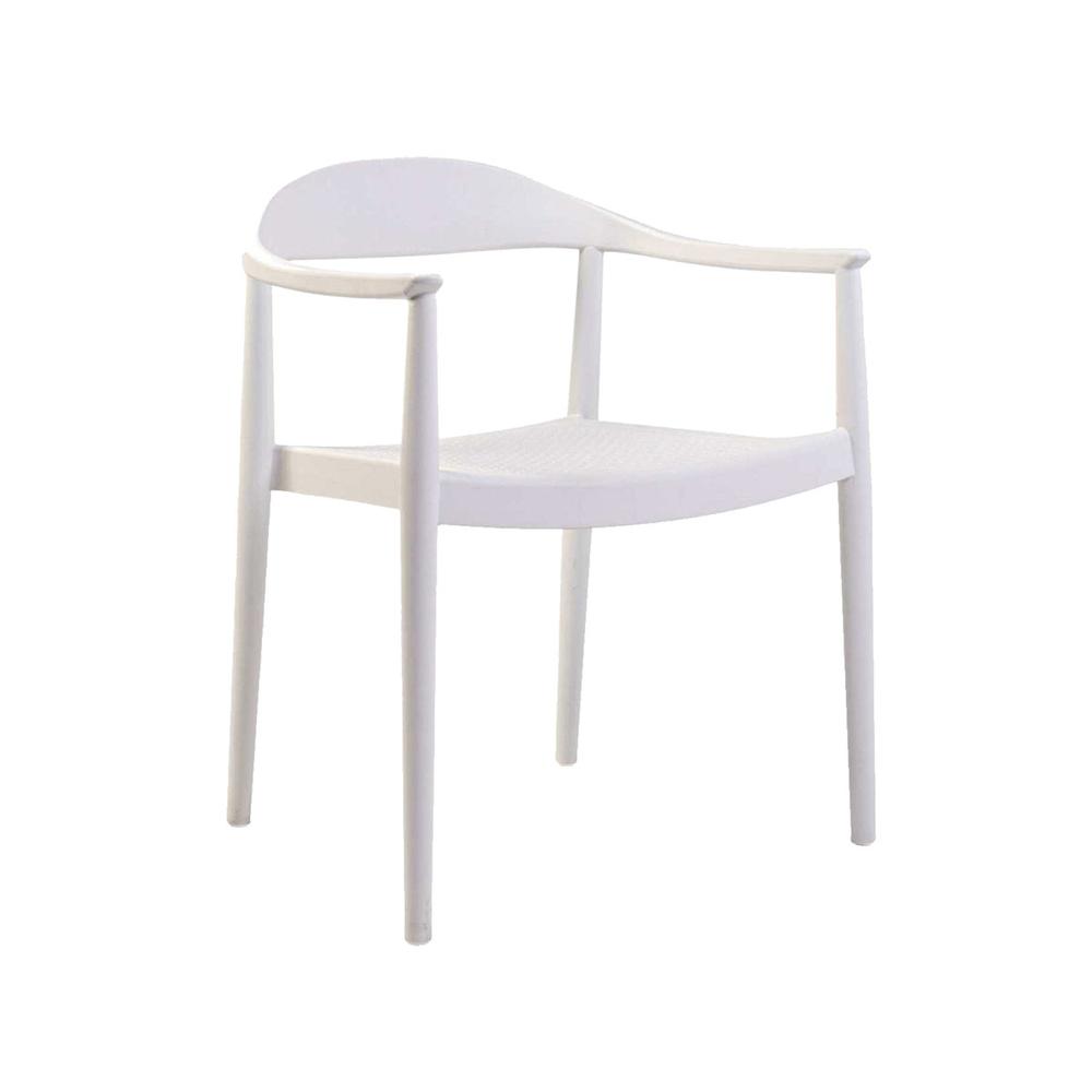 Kennedy Set of 4 Stackable Armchair-White. Picture 2