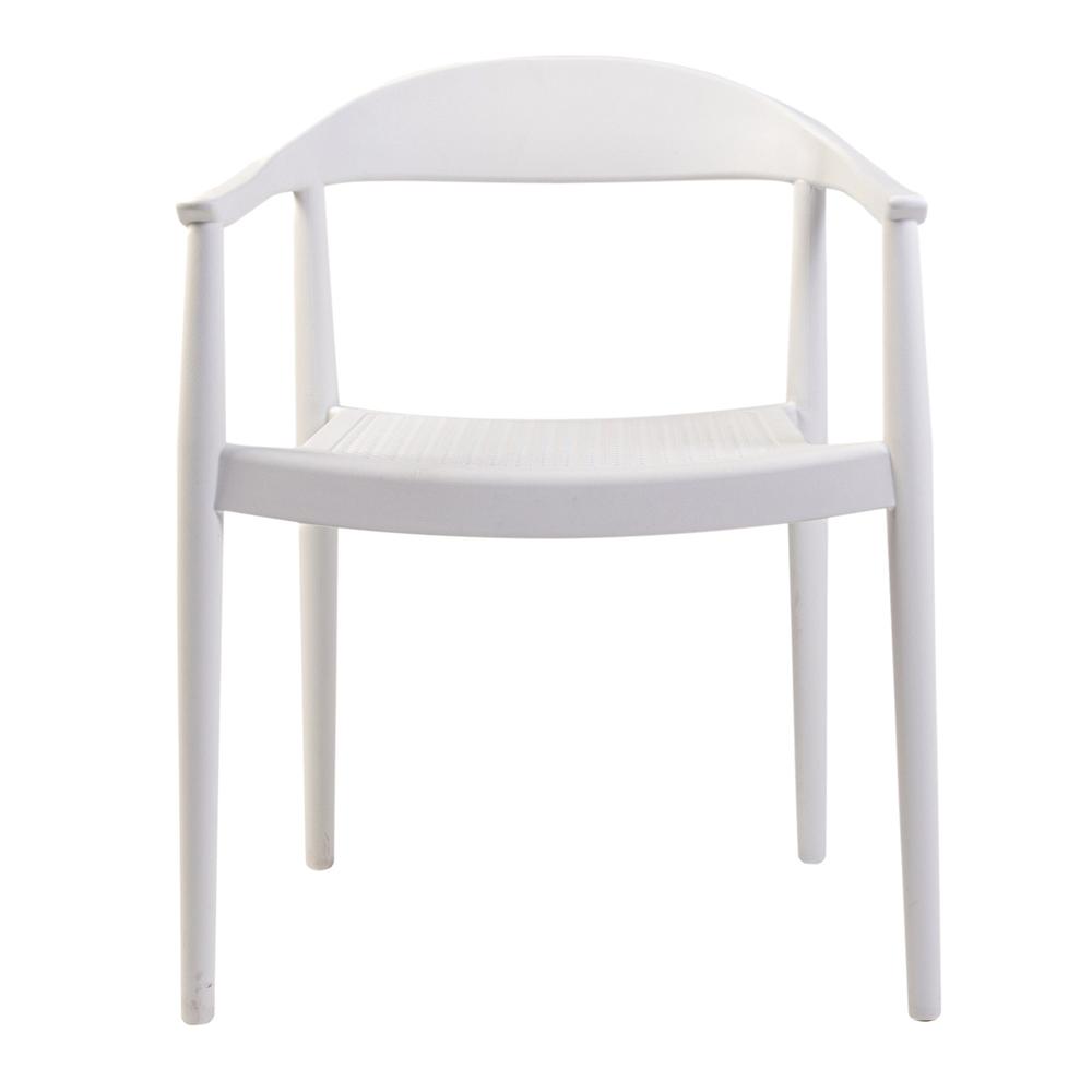Kennedy Set of 4 Stackable Armchair-White. Picture 3