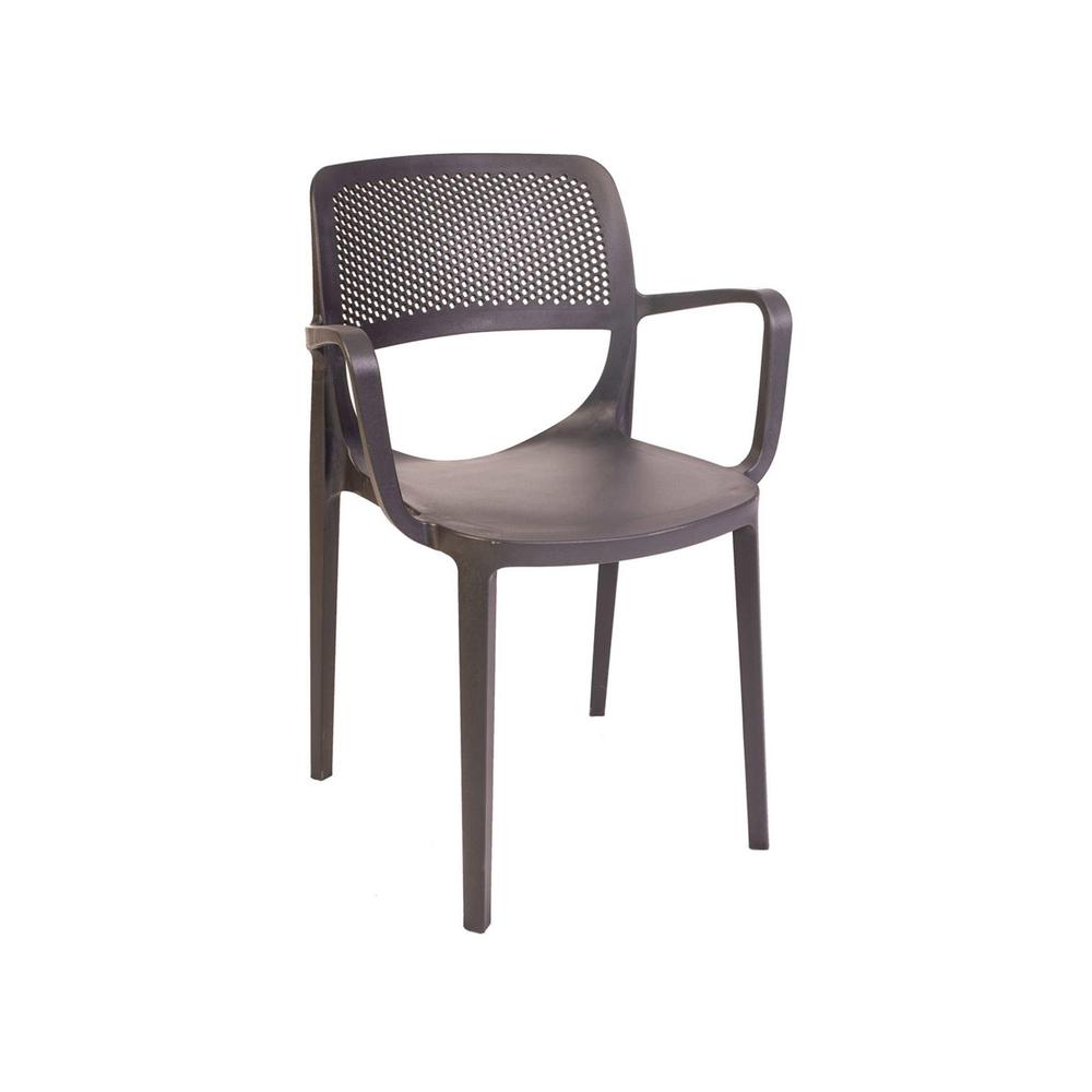 Mila Set of 4 Stackable Armchair-Anthracite. Picture 2