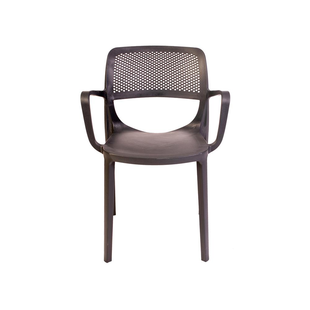 Mila Set of 4 Stackable Armchair-Anthracite. Picture 3