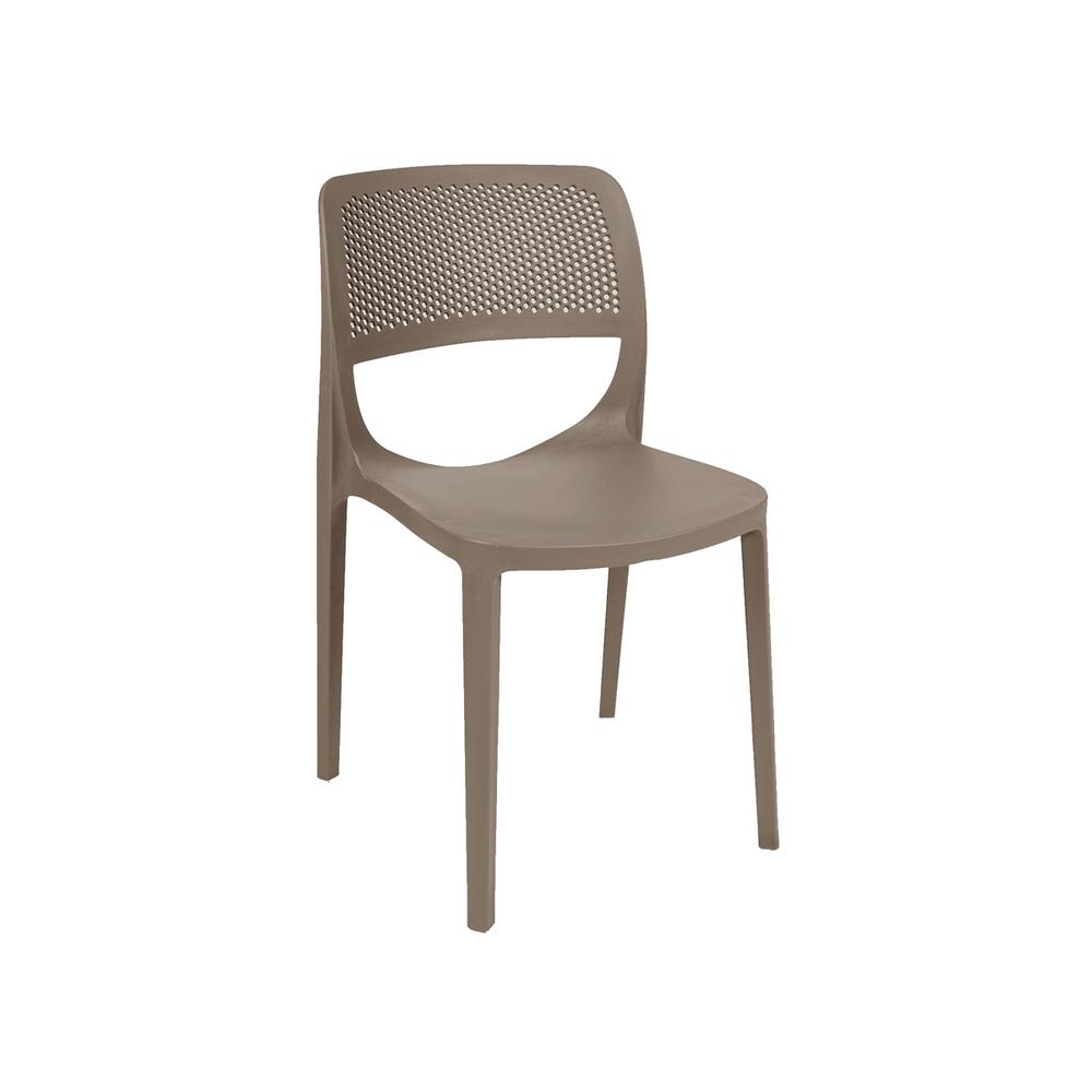 Mila Set of 4 Stackable Side Chair-Cappuccino. Picture 2