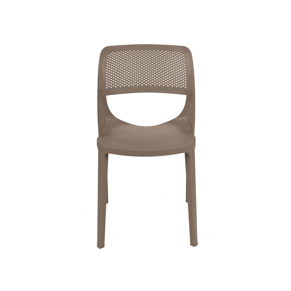 Mila Set of 4 Stackable Side Chair-Cappuccino. Picture 3
