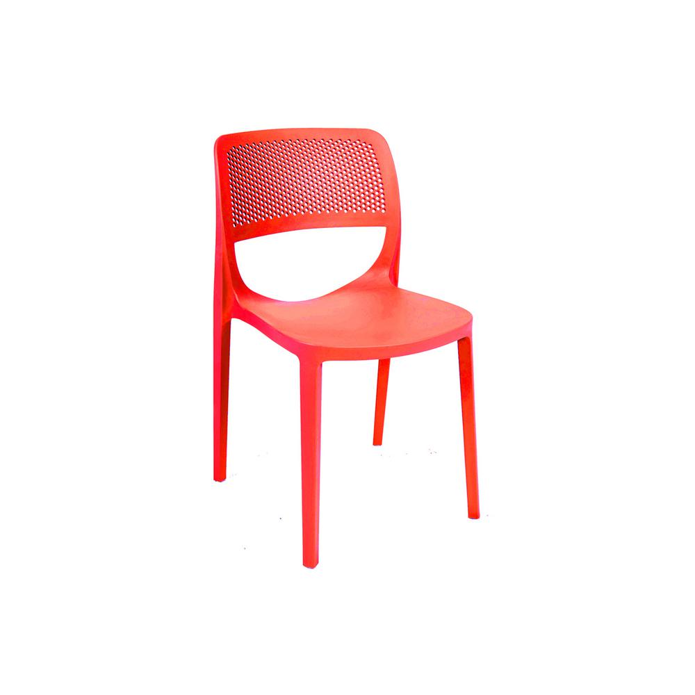 Mila Set of 4 Stackable Side Chair-Red. Picture 2