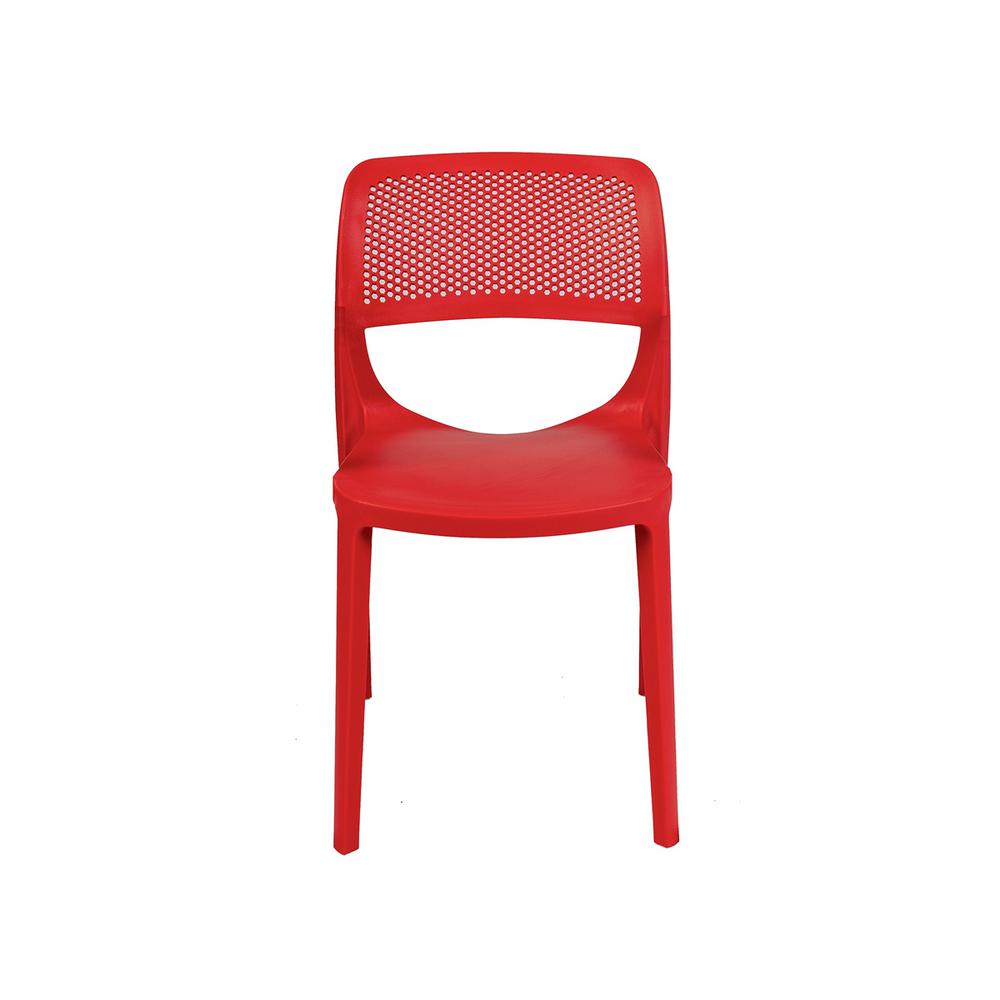 Mila Set of 4 Stackable Side Chair-Red. Picture 3