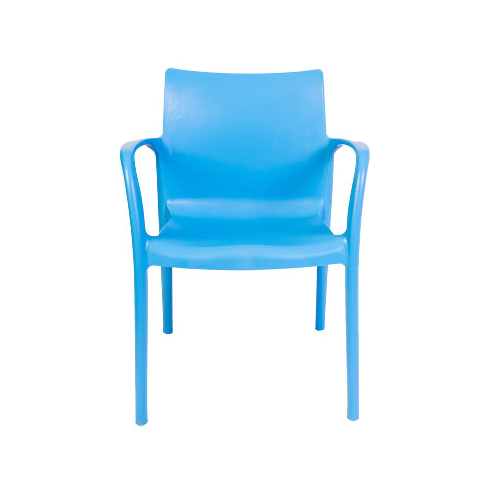 Pedro Set of 4 Stackable Armchair-Blue. Picture 3